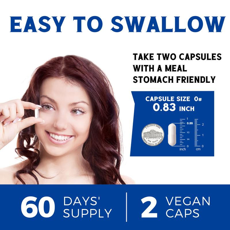 Vitalibre Magnesium Complex Supplement, 10 in 1 - Glycinate, Malate, Taurate and More, 420Mg, 100% DV, Extra Strength, Nerve, Bone, Muscle, Digestive & Heart, 120 Caps