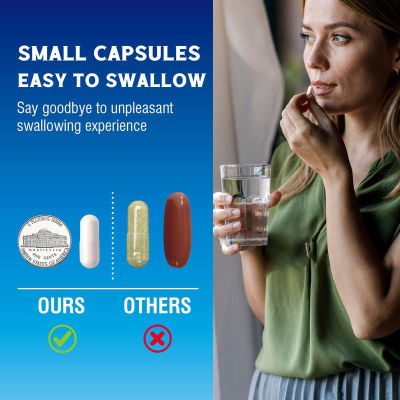 Vitalibre Magnesium Complex Supplement, 10 in 1 - Glycinate, Malate, Taurate and More, 420Mg, 100% DV, Extra Strength, Nerve, Bone, Muscle, Digestive & Heart, 120 Caps